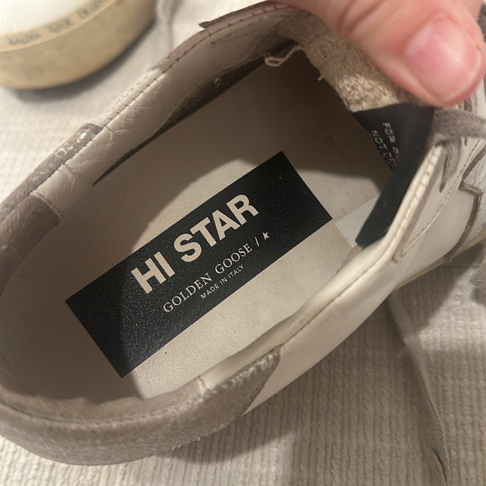 Silver and white Golden Goose Hi Stars. Size 39. Authentic. - Picture 8 of 8